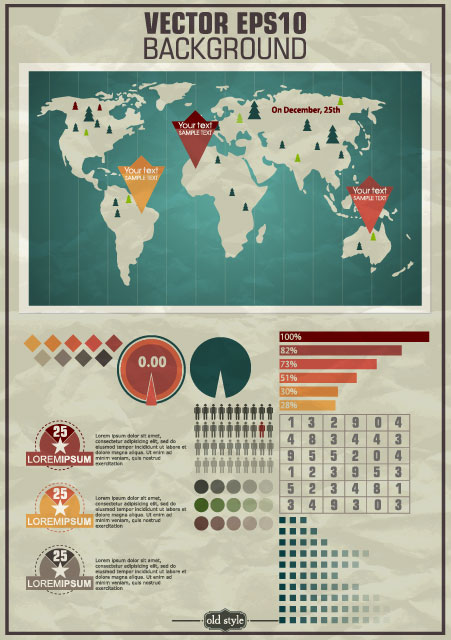 business graphic data report vector set