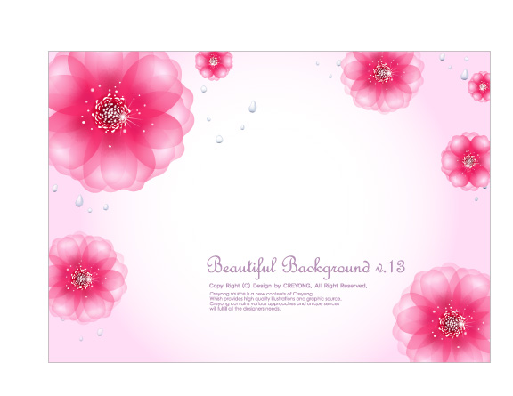 the flower background vector graphics