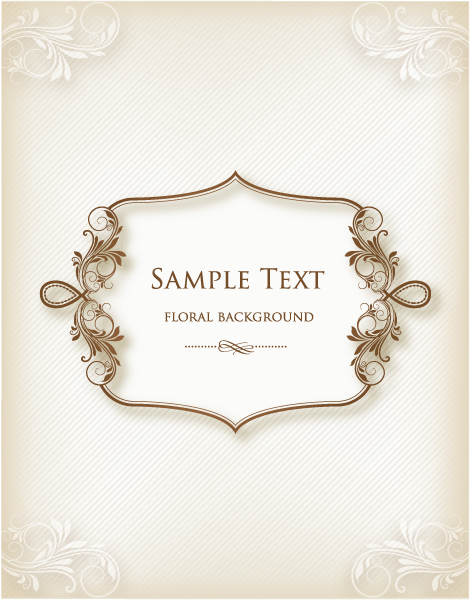 floral frames vector backgrounds set