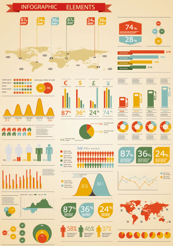 graphical chart design vector