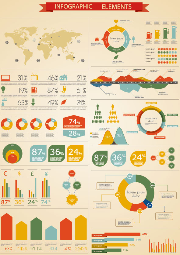 graphical chart design vector