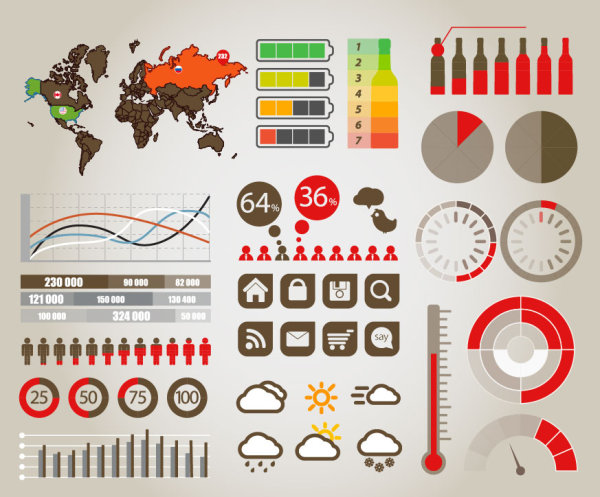 data infographics vector graphic