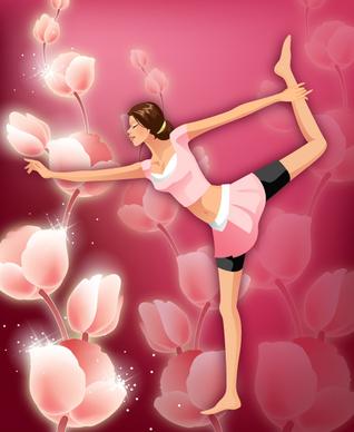 life movement beauty set2 vector