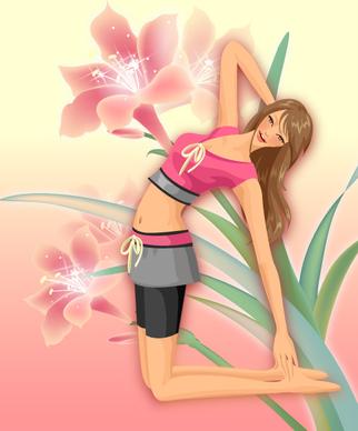 life movement beauty set3 vector