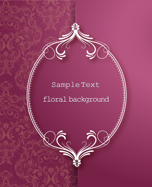 floral frames vector backgrounds set