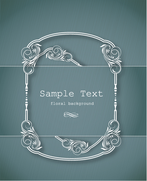 floral frames vector backgrounds set