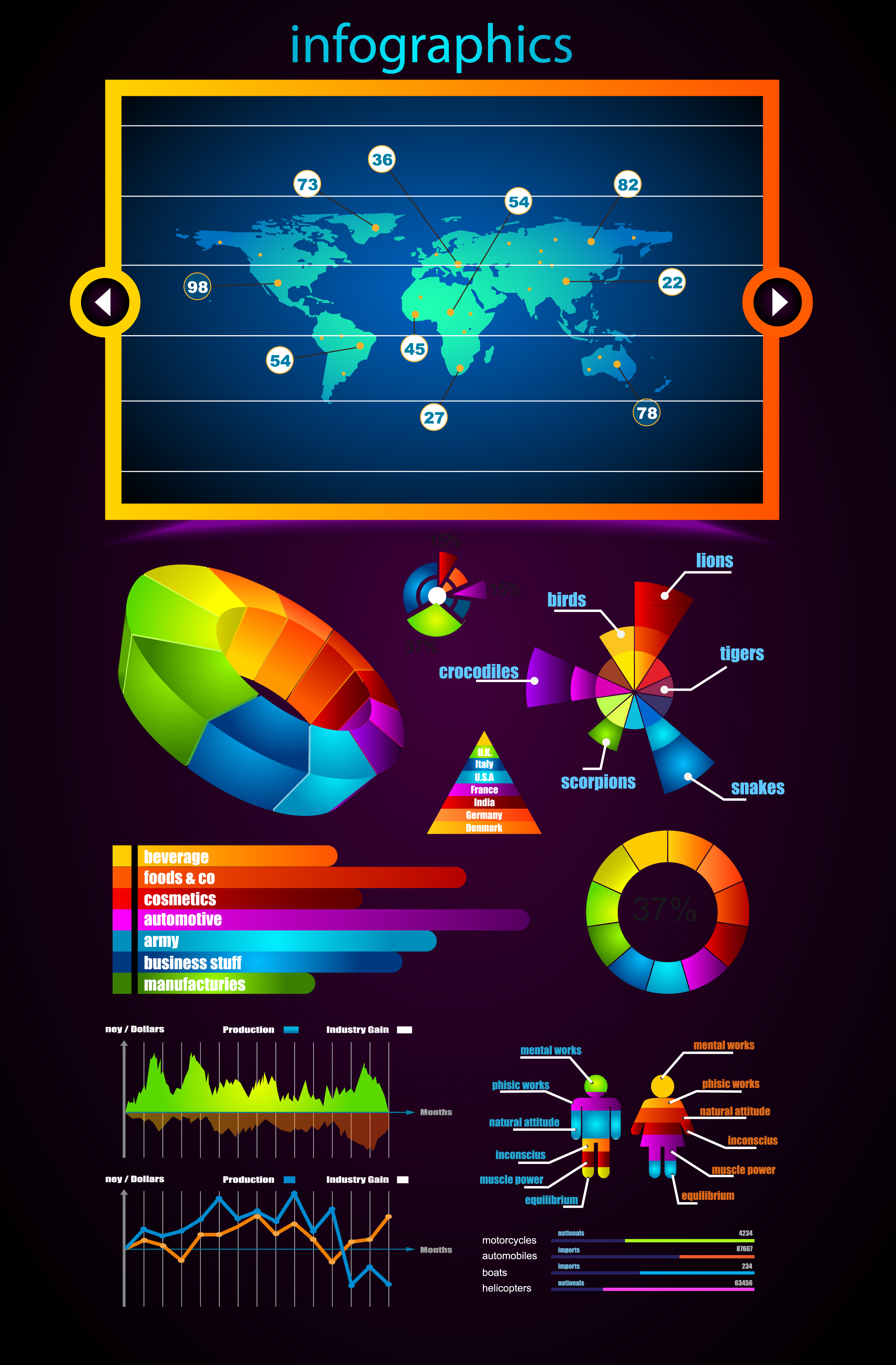 brilliant commercial elements vector graphic