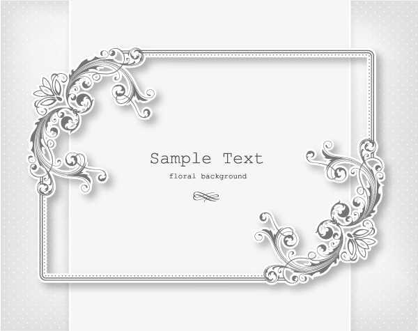 floral frames vector backgrounds set