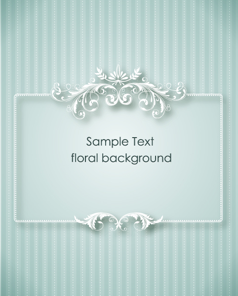 floral frames vector backgrounds set