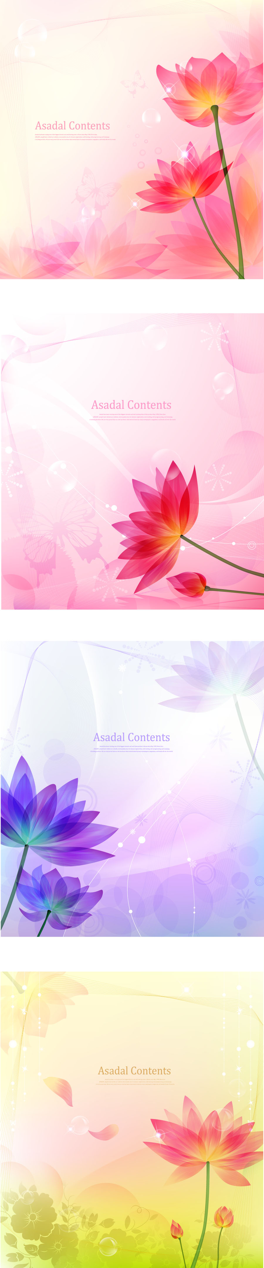 fantasy flower background vector art