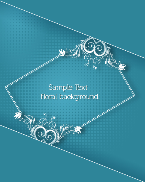 floral frames vector backgrounds set