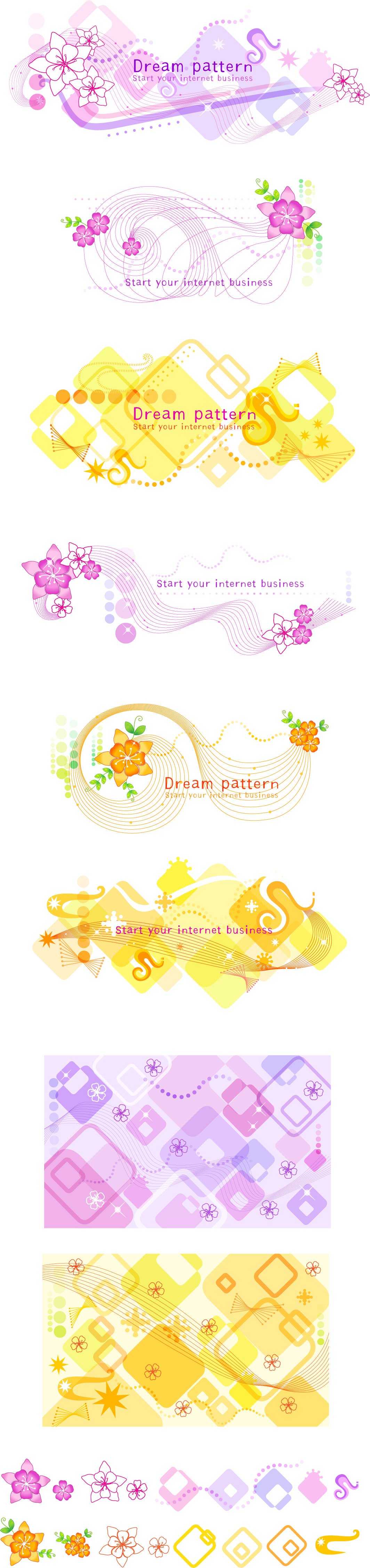 floral patterns background vector