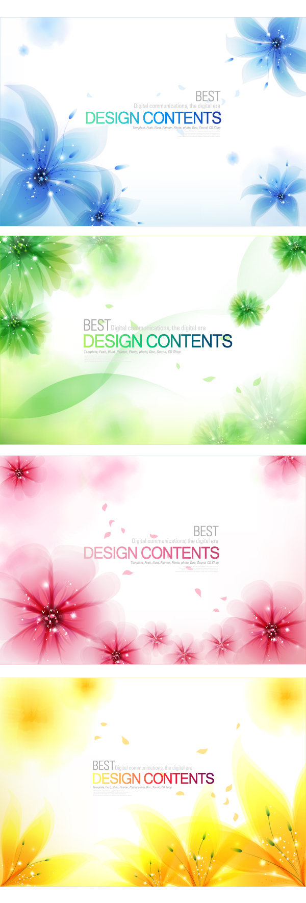 dream flower background art vector