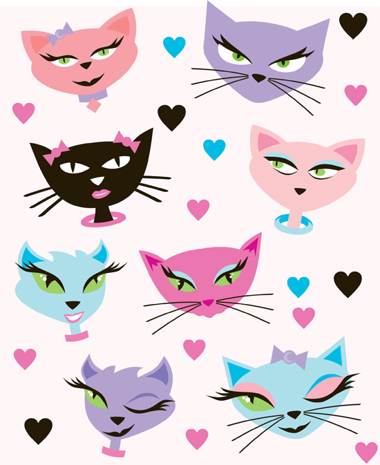 cute cartoon cat vector