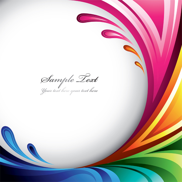 dynamic abstract colored lines vector