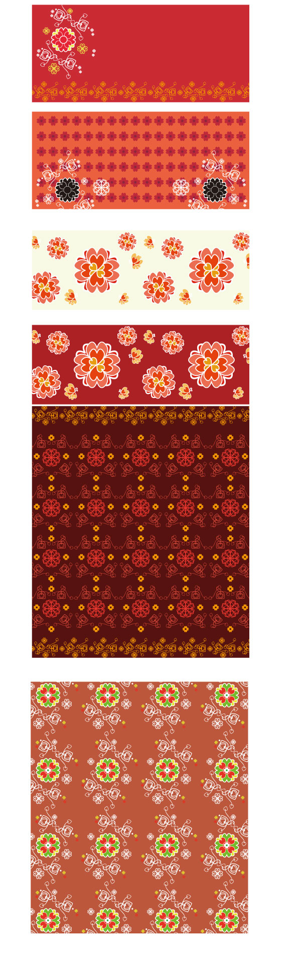 flowers decorative pattern background design vector