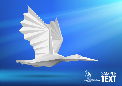 vector origami animal model set