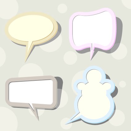 speech bubbles cloud vector