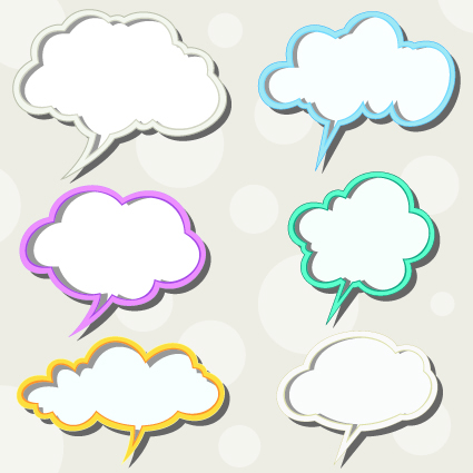 speech bubbles cloud vector