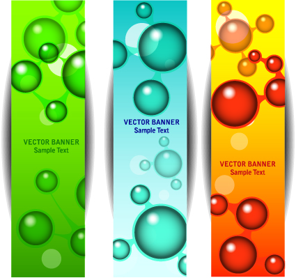 abstract vertical web banner vector set