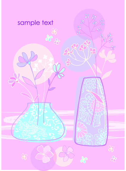 hand drawn flowers vector backgrounds art