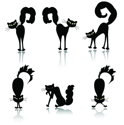 different cats vector illustration