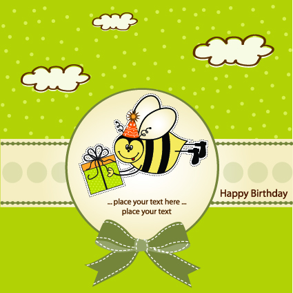 vector baby happy birthday backgrounds