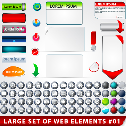 creative web design elements vector