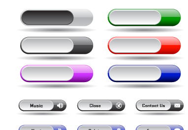 collection of web button vector