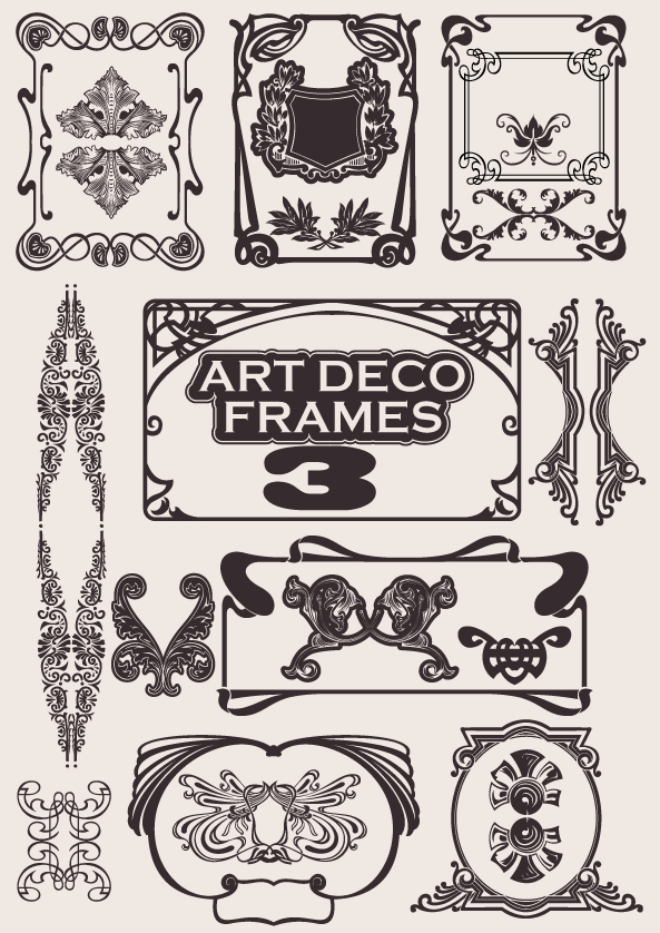 retro style frames design element