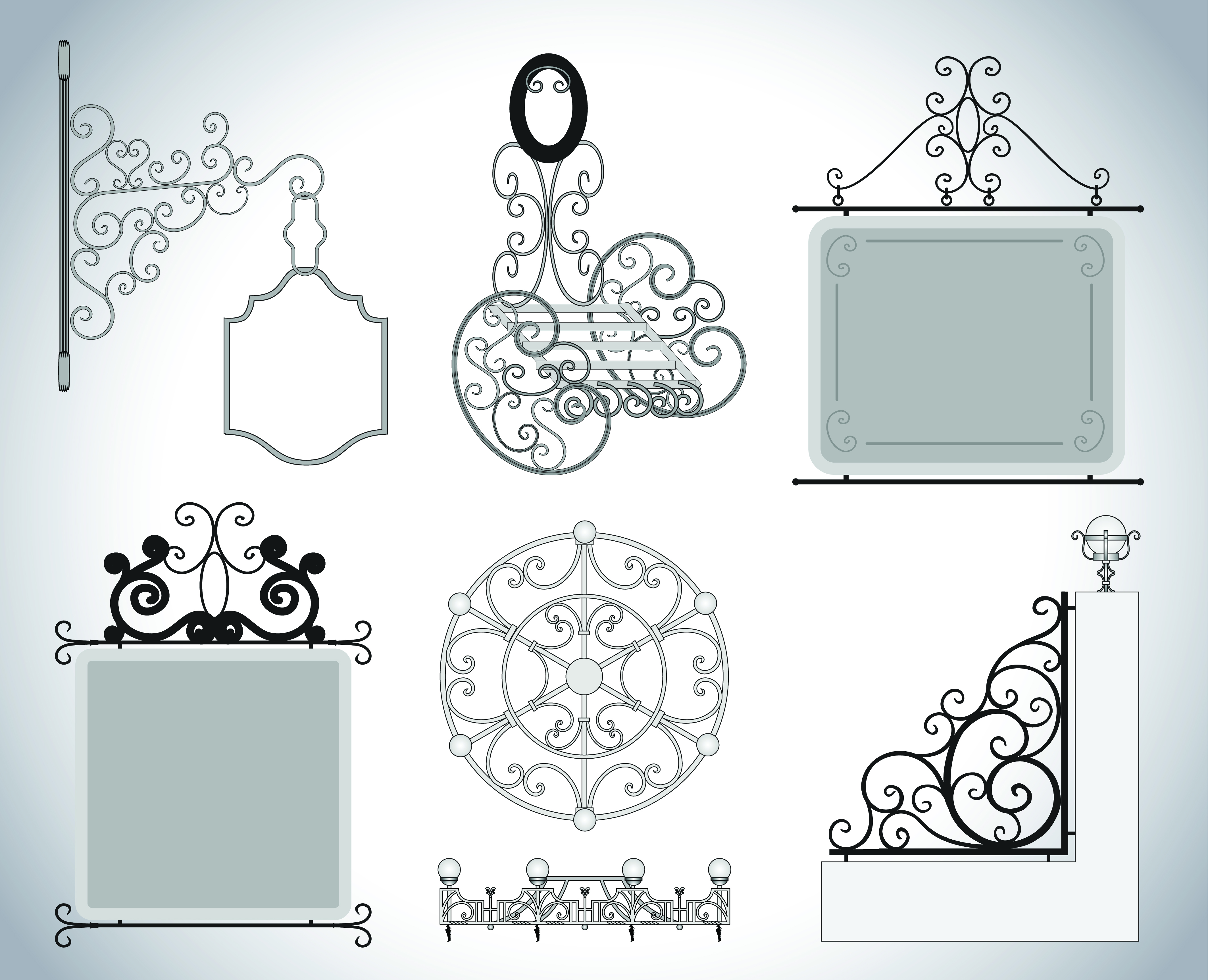 vector forged guardrail design set