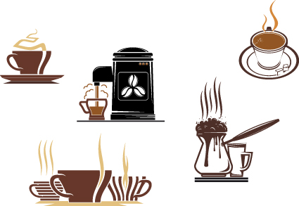 vector coffee icons design elements