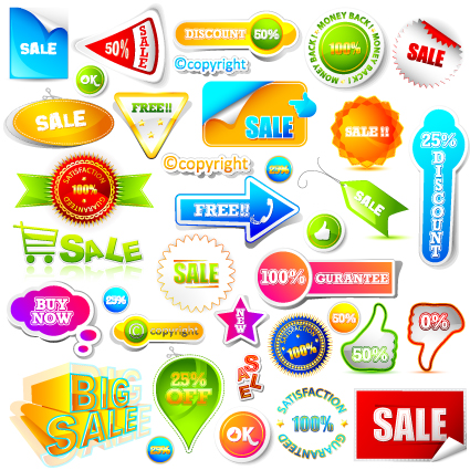 sale discount tag design elements vector