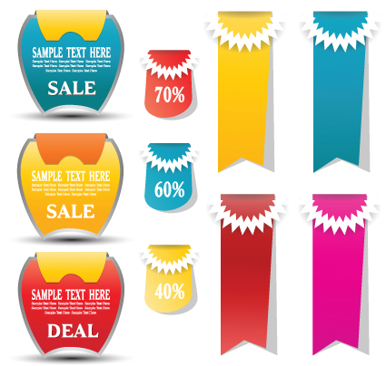 sale discount tag design elements vector