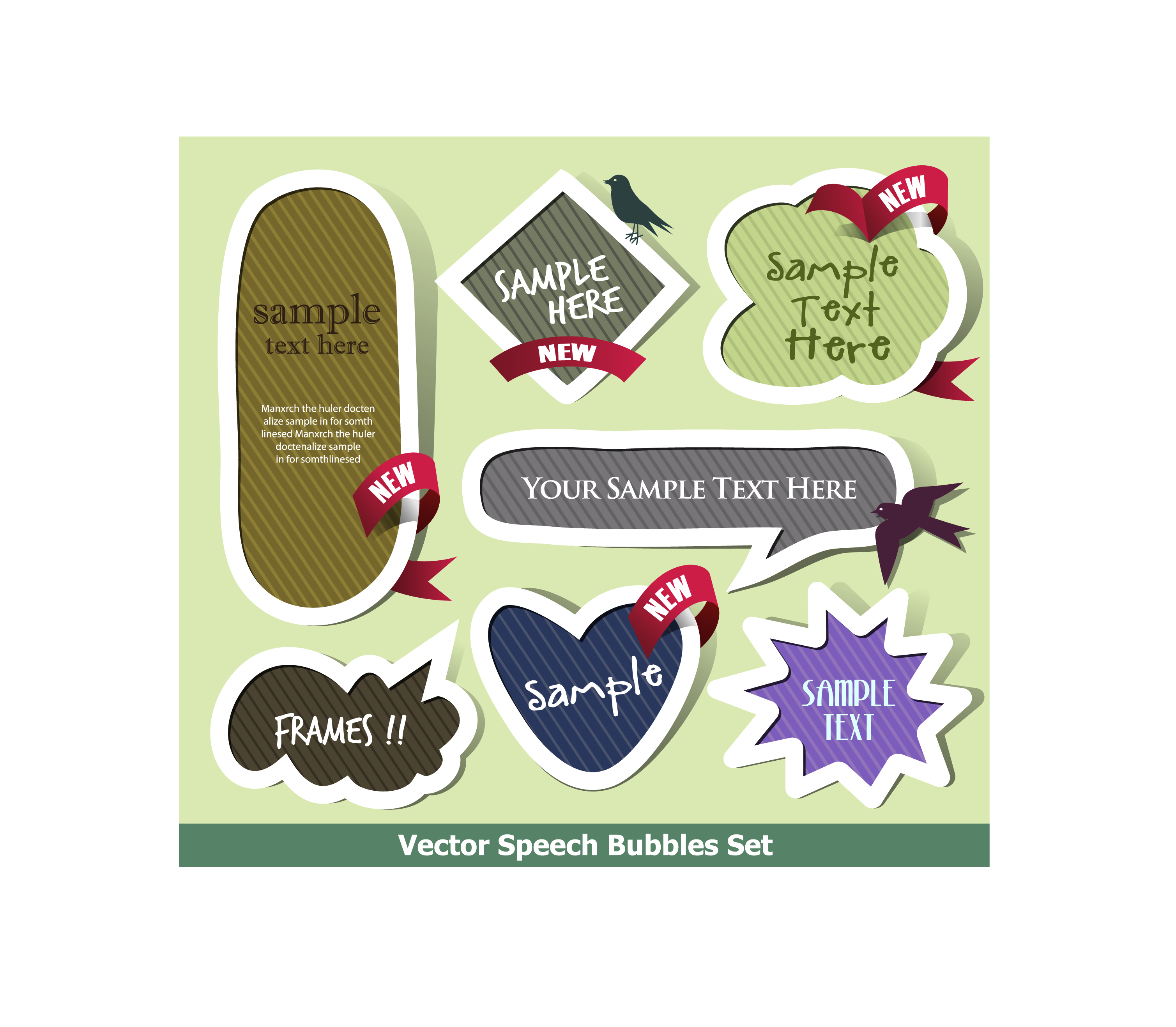 cute speech bubbles for you text vector