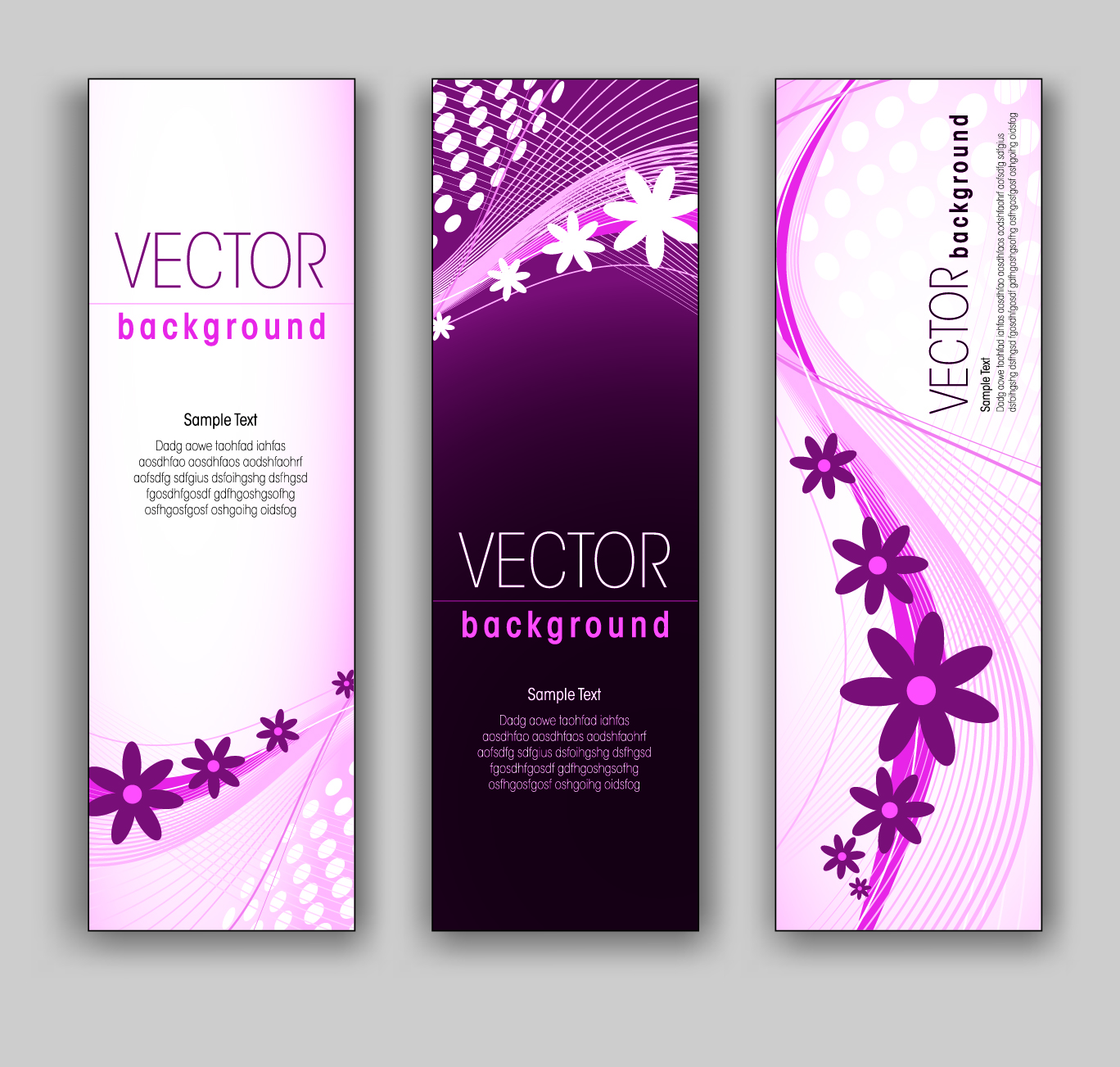 exquisite vertical banner design vector