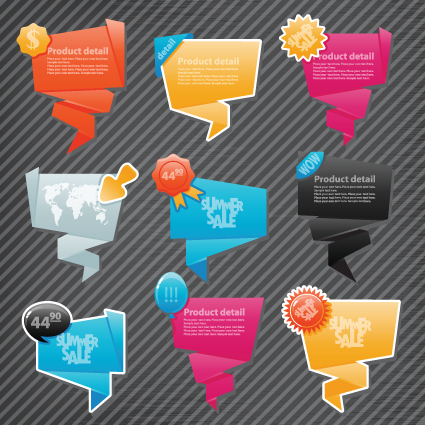 origami speech bubbles vector