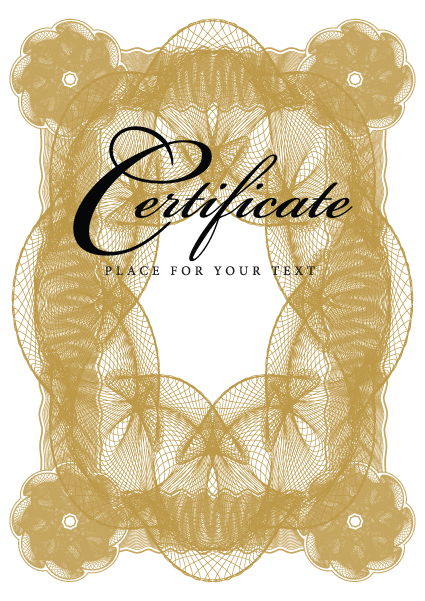 certificate lace frames design vector