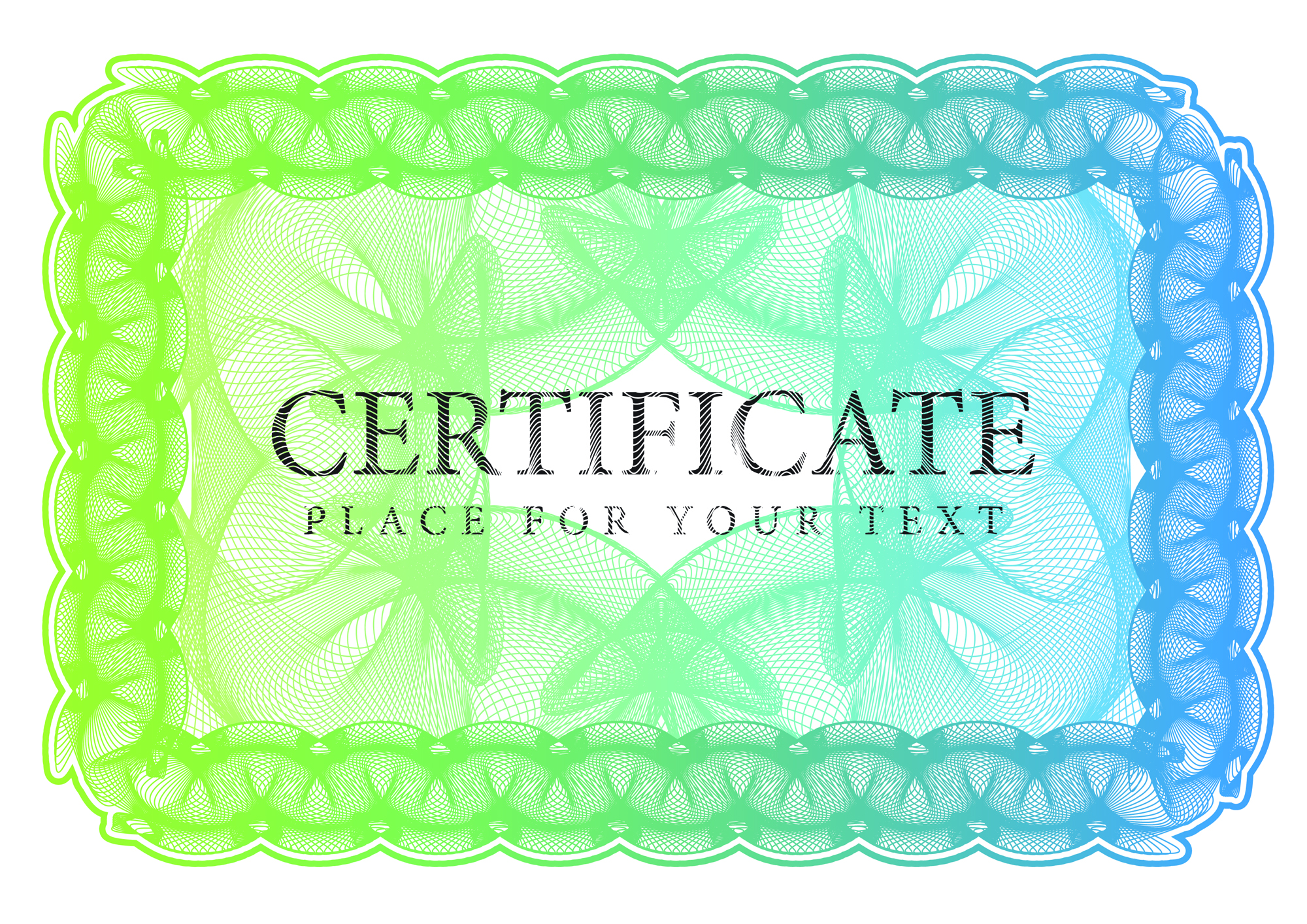 certificate lace frames design vector