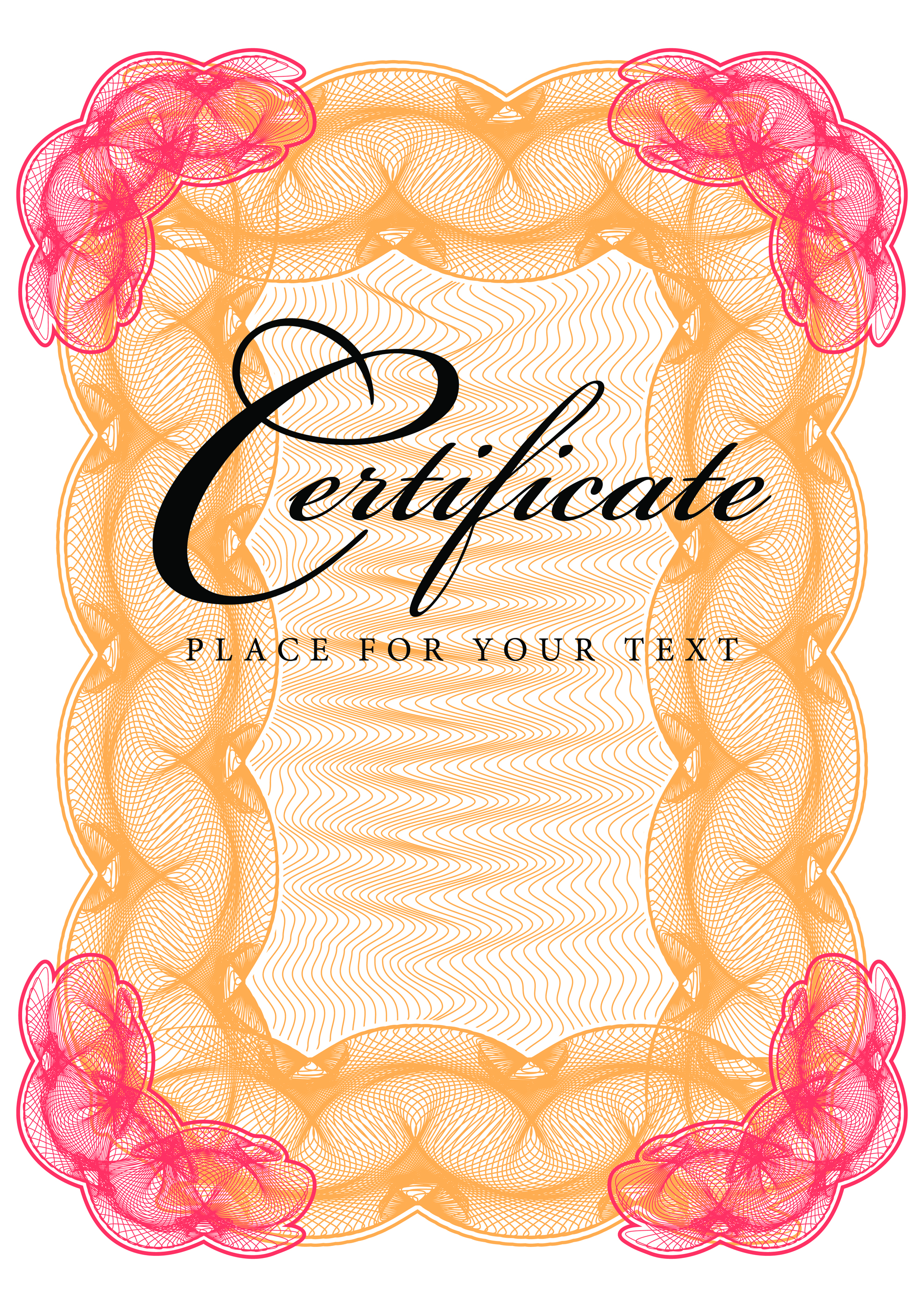 certificate lace frames design vector