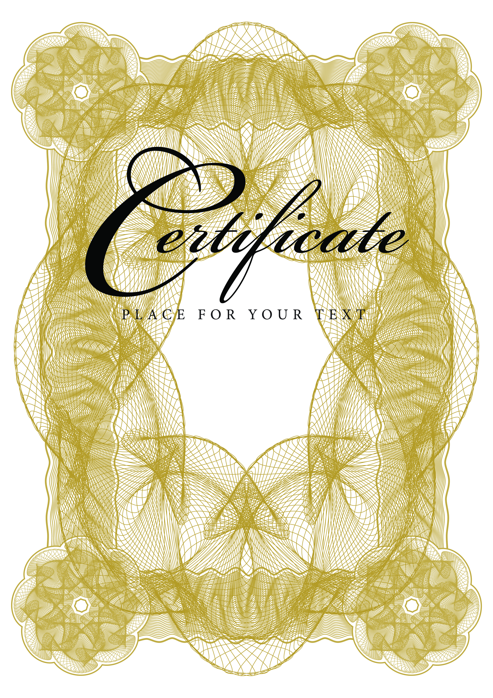 certificate lace frames design vector