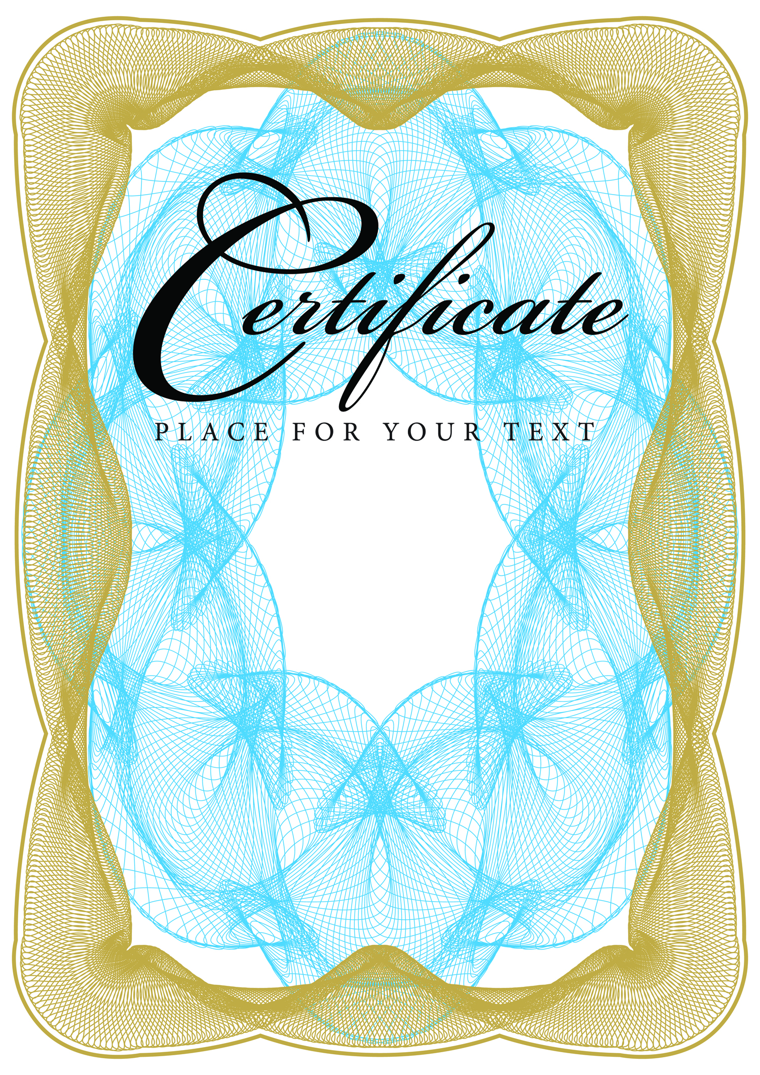 certificate lace frames design vector