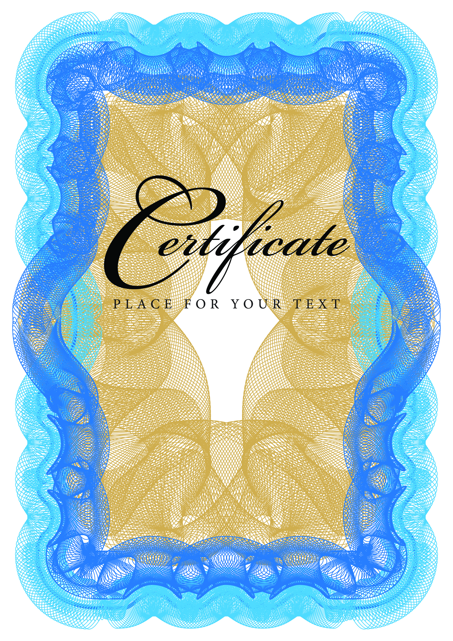 certificate lace frames design vector