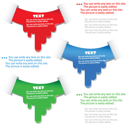 information with hand template elements vector