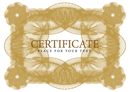 certificate lace frames design vector