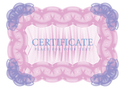 certificate lace frames design vector