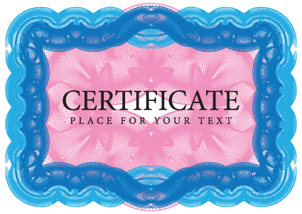 certificate lace frames design vector