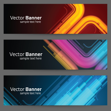 modern colored banner vector