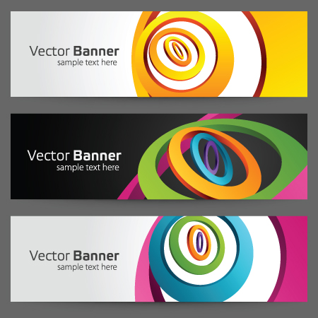 modern colored banner vector