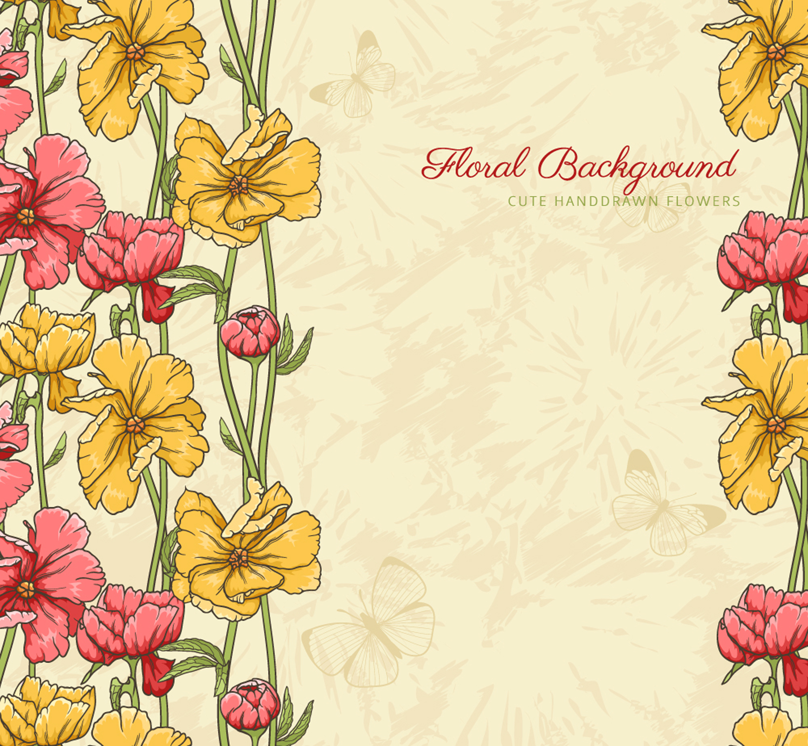 vintage flower vector background art